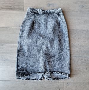 Vintage Acid Wash High Waisted Jean Skirt size 7